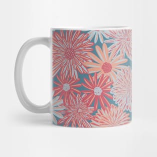 Gerbera Pink Blue Mug